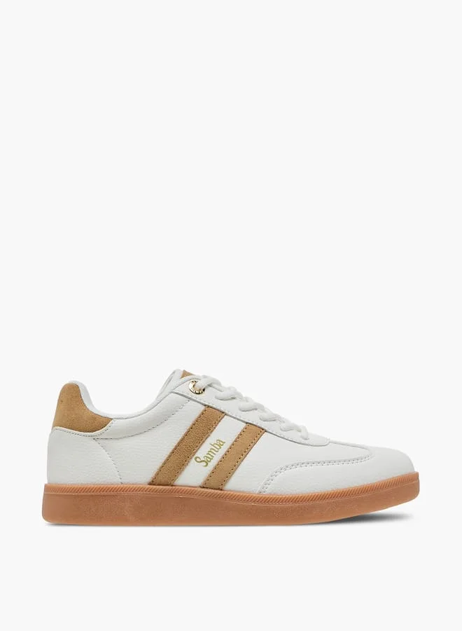 سامبا Women's Panelled Ankle Sneakers with Lace-Up Closure