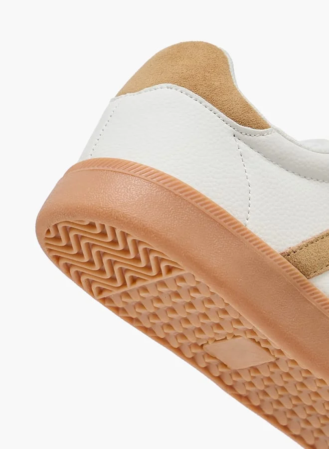 سامبا Women's Panelled Ankle Sneakers with Lace-Up Closure