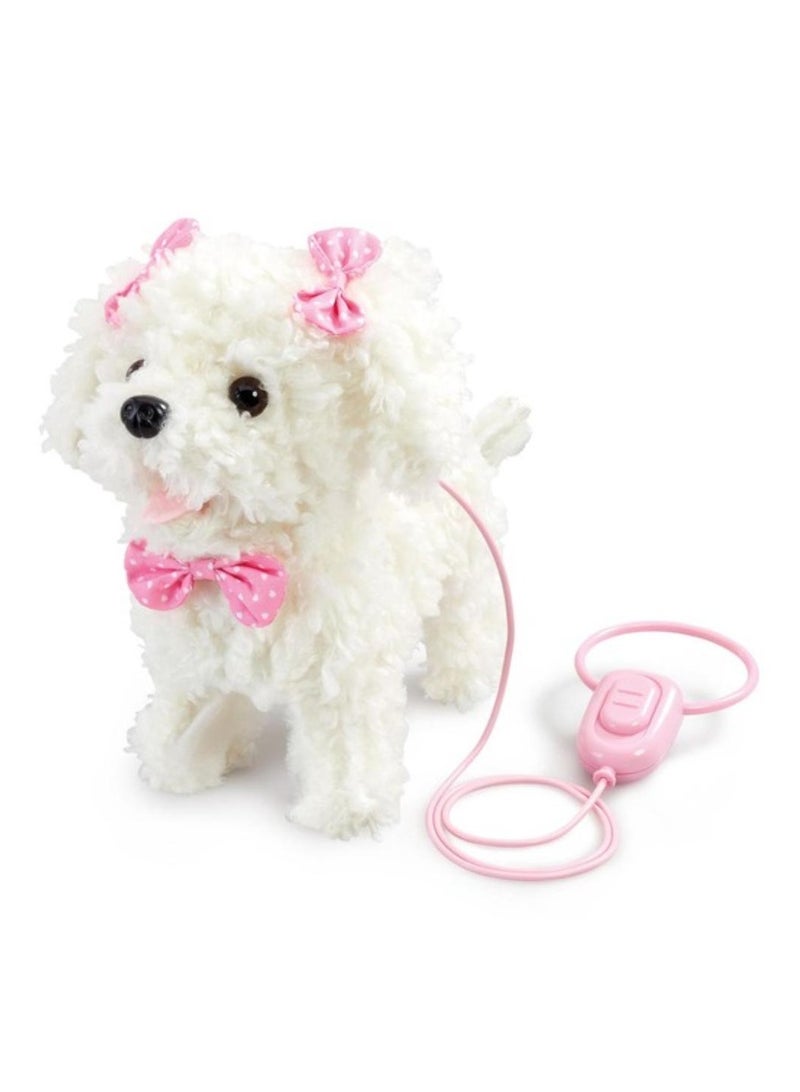 ADDO Addo Pitter Patter Pet Puppy Walk Along Poodle, Battery Operated | Can Walk, Wag it's Tail and Bark  | With Realistic Movements | Soft Toy | Interactive Plush Toy | Snuggling Plush Pet | Gift for Kids  - Image 1