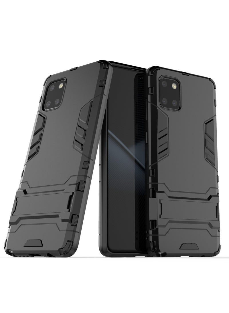 جراب حمايه مقاوم للصدمات مع مسند في الظهر متوافق مع Samsung Galaxy Note 10 Lite ( اسود ) - Image 2