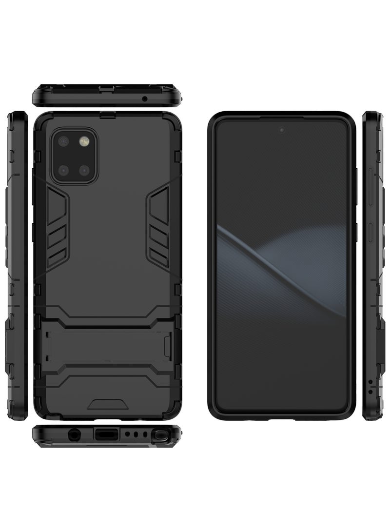 جراب حمايه مقاوم للصدمات مع مسند في الظهر متوافق مع Samsung Galaxy Note 10 Lite ( اسود ) - Image 4