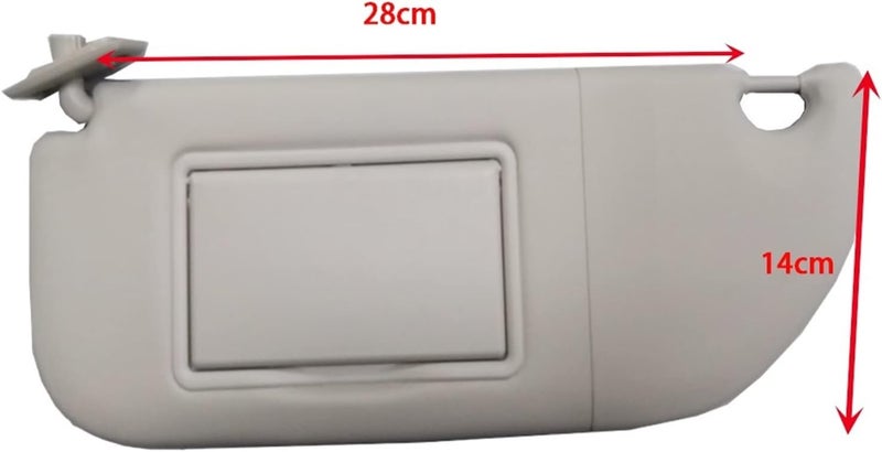 QASULER Gray Sun Visor with Makeup Mirror for Peugeot and Citroen - Image 2