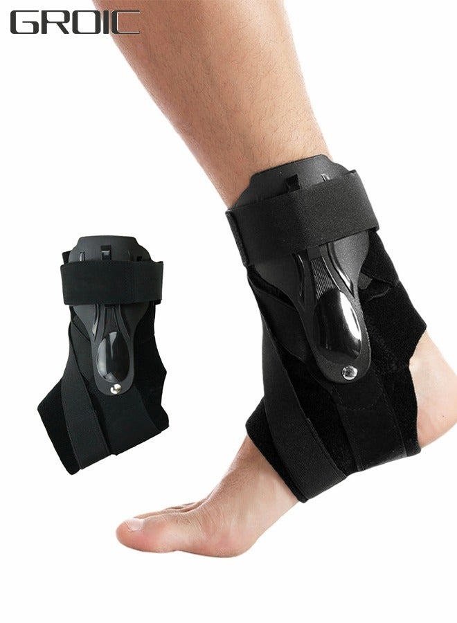 GROIC Ankle Brace, Ankle Stabilization Support, Ankle Sprain Prevention Ankle Protector, Ankle Injury Recovery Wrap, Lace Up Ankle Support for Running, Basketball, Volleyball (L) - Image 1