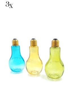 co arma Set of 3 bulb-shaped jars for spices, sugar or spices, multicolored, 13 cm  - Image 3