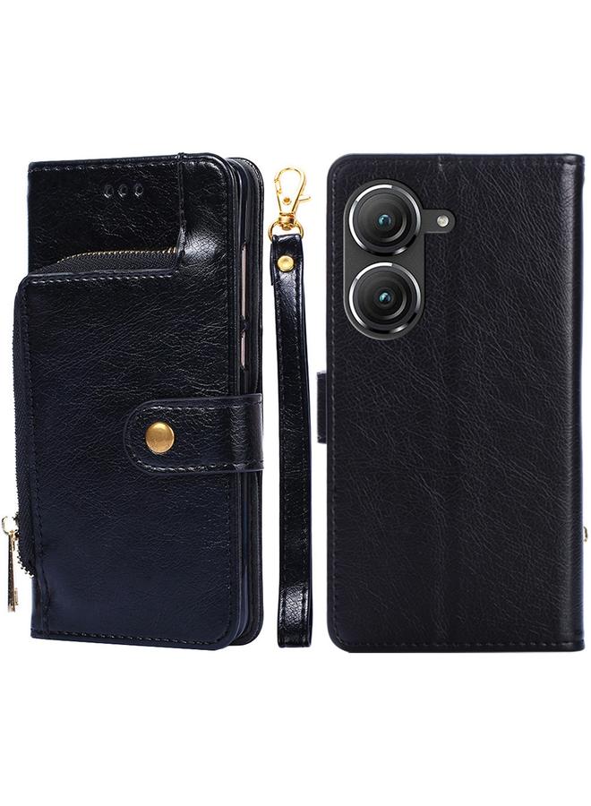 S-TOP Case For Asus Zenfone 9 Zipper Bag Leather Phone Case - Image 1