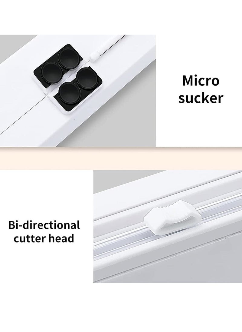 Reusable Cling Film Dispenser Suction Cup Type Cling Film Cutter Household Divider Adjustable Storage Cutting Box Kitchen Supplies Tools Cling Cutting Box Plastic Film Wrap Cling Dispenser Handheld - Image 4