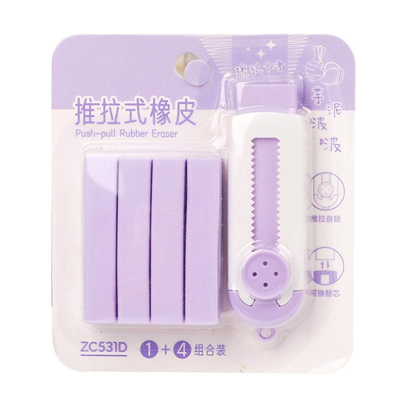 Retractable Eraser With Refills In Color A Easy Erase For Students - Image 2