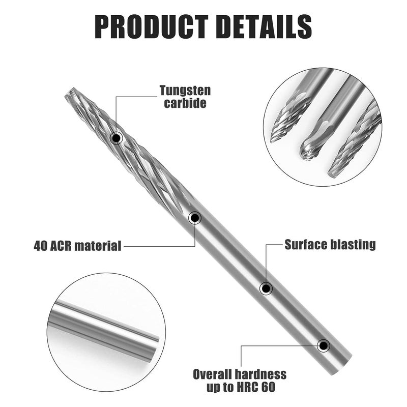 uptodateproducts أدوات قطع المعادن 10 قطع 3x3 من كربيد التنجستن - Image 2