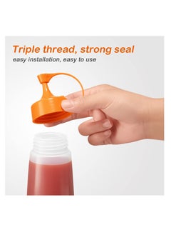 Generic 6 Pack Plastic Condiment Squeeze Bottles 16 oz with Top Food Grade Squirt Bottle for Sauces Hot Syrup Oil Dispenser Salad Dressings Container extra 8 Chalk Labels and 1 Pen  - Image 5