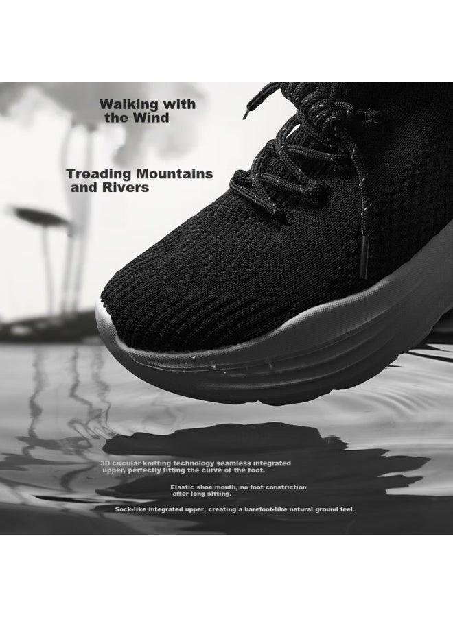 A Fish 7a Grade Antibacterial Deodorizing Coconut Men's Shoes, Summer Mesh Breathable Sports Casual Walking Shoes, Ultra-elastic Height-increasing - Image 4