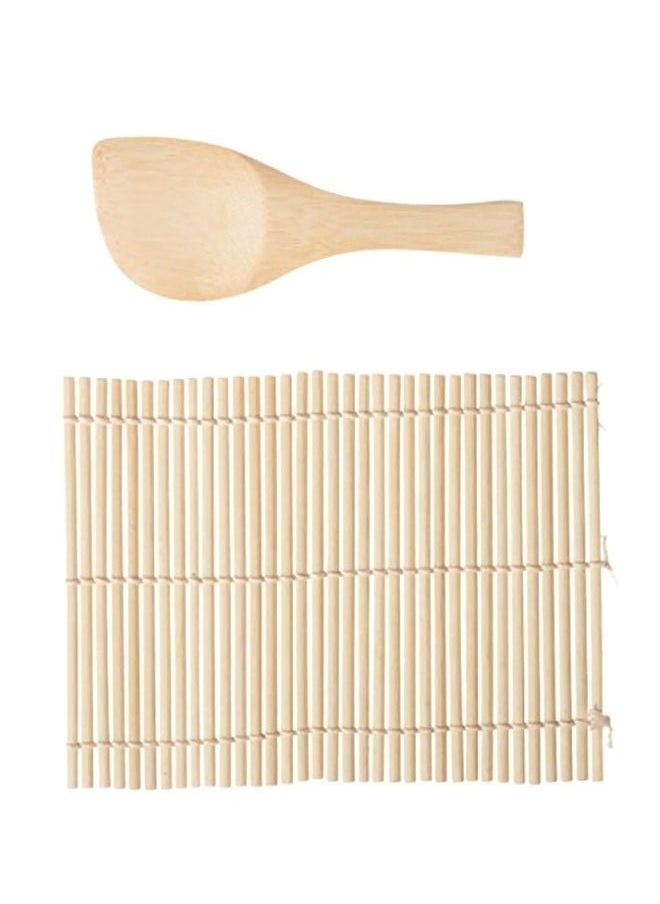 Generic - Hand Roll Mat With Rice Paddle - Image 1