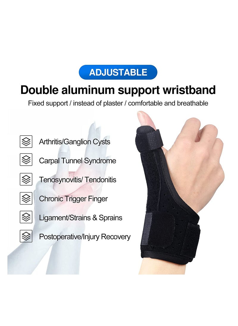 Generic - Thumb Splint Support Brace with Wrist Strap, Pain Relief from Arthritis, Sprains, Strains - Image 1
