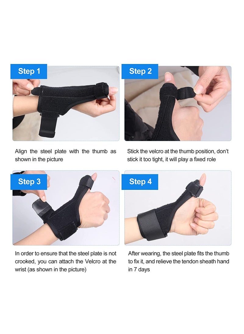 Generic - Thumb Splint Support Brace with Wrist Strap, Pain Relief from Arthritis, Sprains, Strains - Image 1