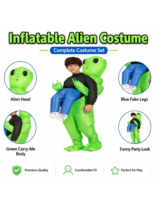 Kidzilla Kids Inflatable Alien Abduction Costume – Funny Carry-Me Illusion Outfit For Halloween & Parties M - Image 4