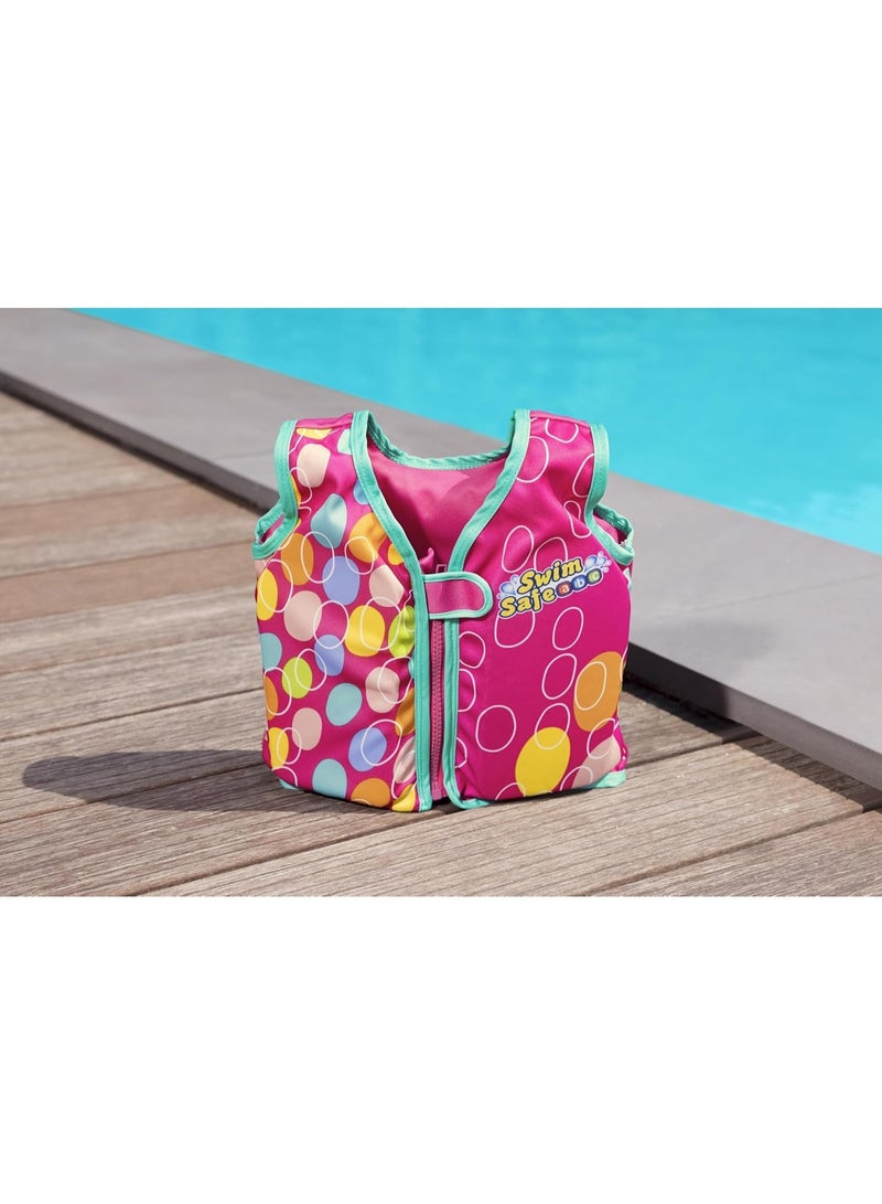 بست واي سترة نجاة آمنة للسباحة، 11-19 كجم، مقاس صغير، للأولاد والبنات، ألوان متنوعة - Image 2