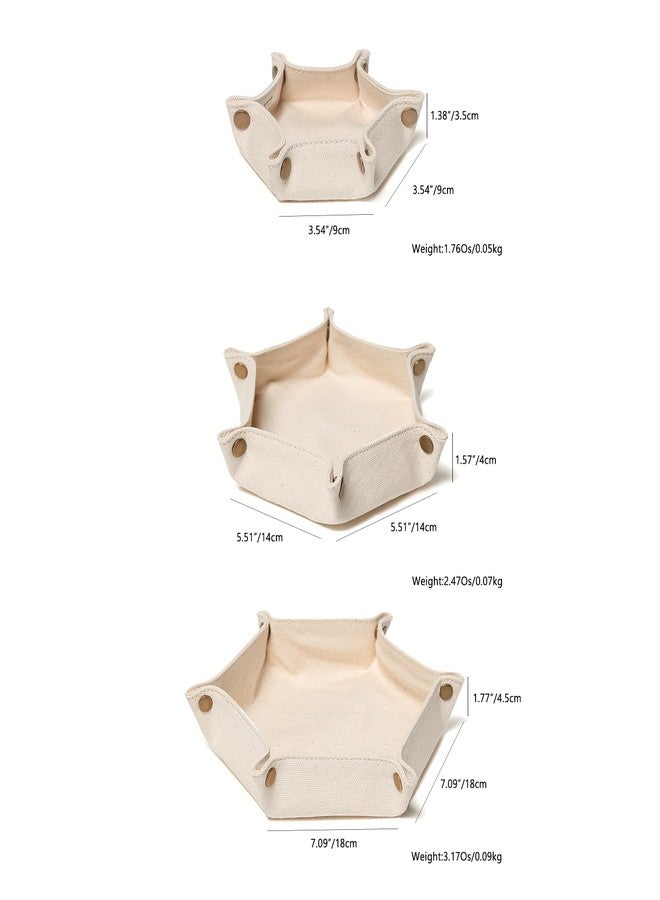 YONBEN Canvas Storage Tray Key Tray Catchall Tray Stylish and Practical Organizer - Image 2