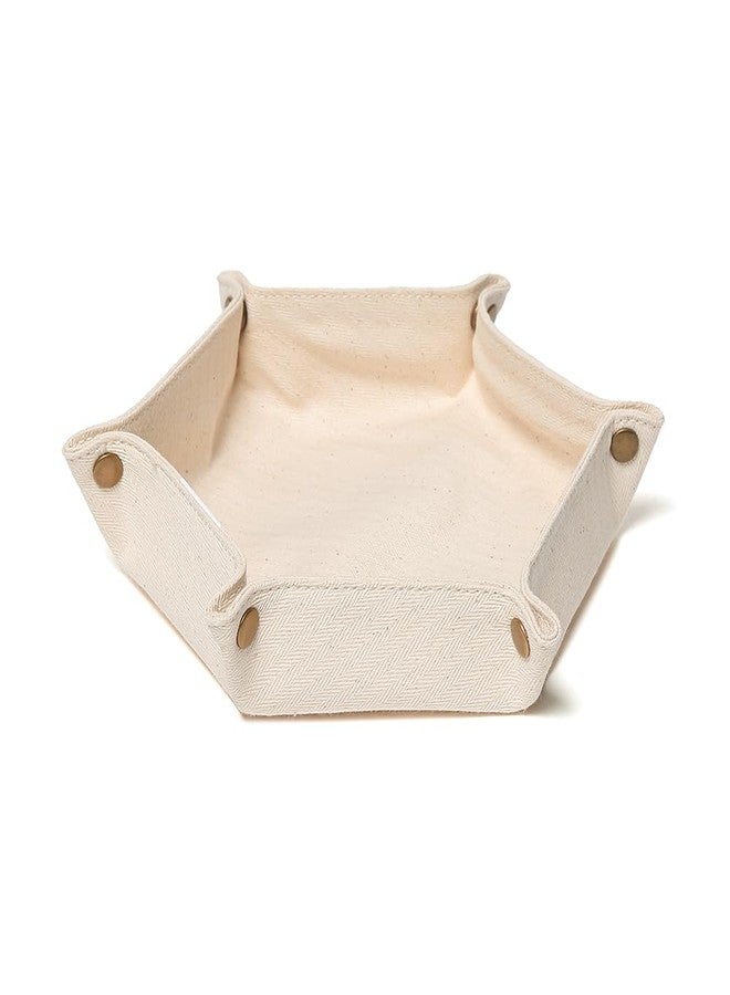YONBEN Canvas Storage Tray Key Tray Catchall Tray Stylish and Practical Organizer - Image 1