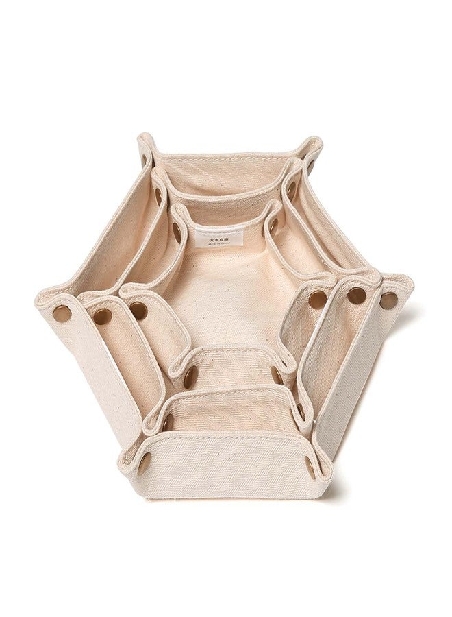 YONBEN Canvas Storage Tray Key Tray Catchall Tray Stylish and Practical Organizer - Image 4