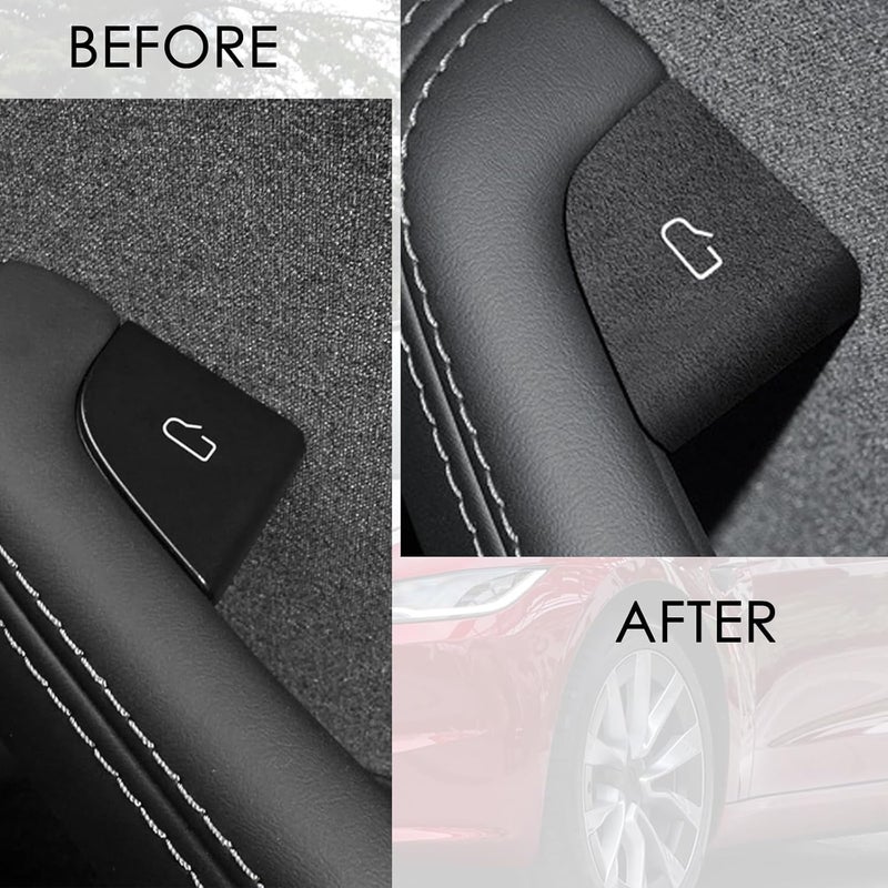 TSTESE 4PCS Door Open Button Stickers for Tesla Model 3 Highland 2024 - Image 3