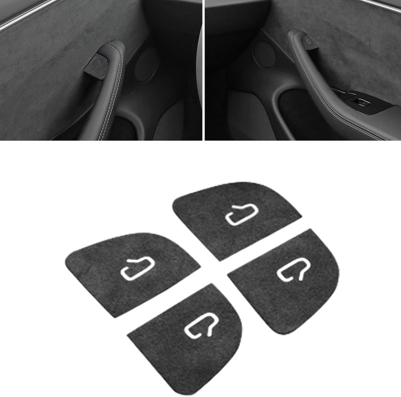 TSTESE 4PCS Door Open Button Stickers for Tesla Model 3 Highland 2024 - Image 5