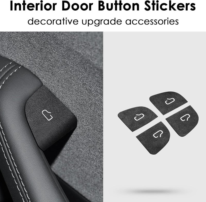 TSTESE 4PCS Door Open Button Stickers for Tesla Model 3 Highland 2024 - Image 4
