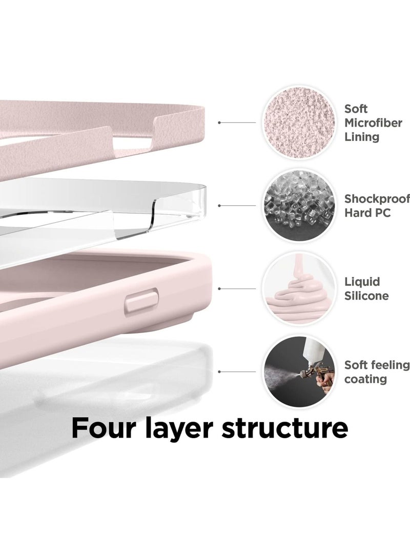 Rock Pow Compatible with iPhone 15 Pro Max Case Liquid Silicone Case Full Body Protective Cover Shockproof Slim Phone Case Anti-Scratch Soft Microfiber Lining 6.7 inch - Image 5