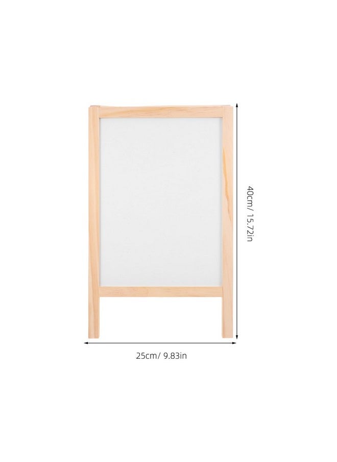Toyvian Toyvian Standing Art Easel for Kids - Double-Sided Wooden Blackboard, Magnetic Whiteboard, Foldable Hanging Board for Kids Crafts, Notes, Wedding Signs(15.74 X 9.84 in)  - Image 3