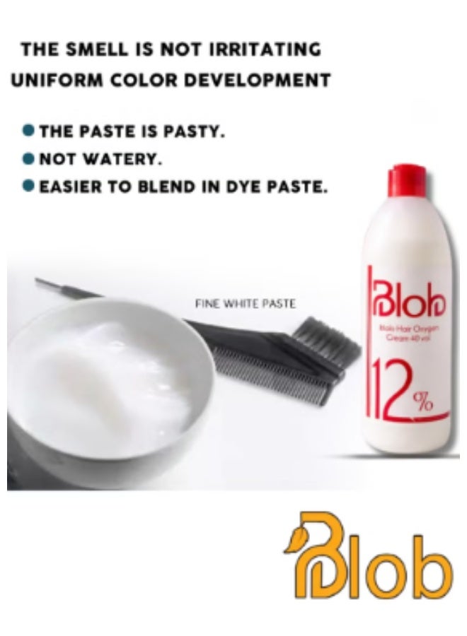 Bloop Hair Oxygen Cream Developer 40 Volume 12 Percent Strength 1000 ml Liquid Peroxide Stabilized Formula for Hair Bleaching and Coloring Professional Salon Supplies Pack of 1 - Image 2