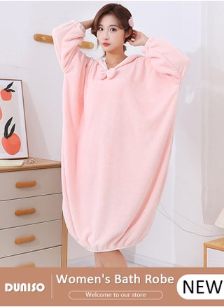 Women's Bath Robe, Wearable Bath Towel Wrap Shower Wrap Hooded Large Bath Swimming Surf  Lightweight Long Knit Bathrobe, Soft Sleepwear Bathrobe for Female - pzsku/ZABEC75C1469321E6B876Z/45/_/1735612221/34bf4796-54bf-4b42-ad00-60653571155a