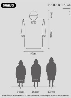 DUNISO Women's Bath Robe, Wearable Bath Towel Wrap Shower Wrap Hooded Large Bath Swimming Surf  Lightweight Long Knit Bathrobe, Soft Sleepwear Bathrobe for Female  - Image 4