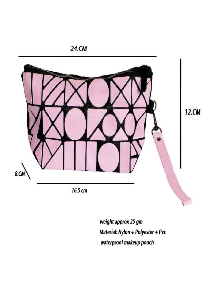 STRIPES® Cosmetic Bag, Make Up Bag, Water-Resistant Zipper Large Travel Makeup Organizer, Toiletry Pouch for Women, Portable Travel Makeup Bag for Girls (Any 2 pcs) - Image 5