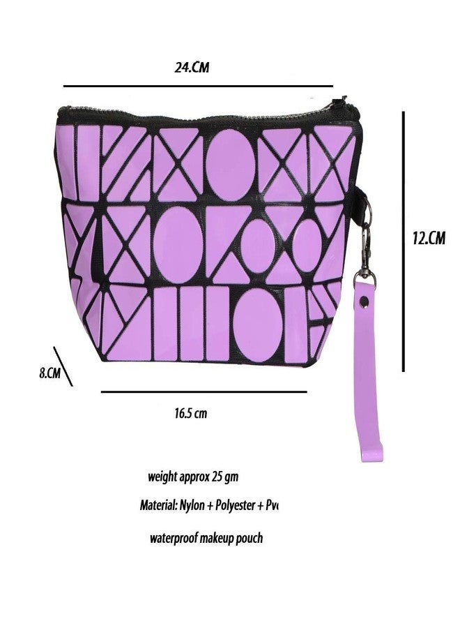 STRIPES® Cosmetic Bag, Make Up Bag, Water-Resistant Zipper Large Travel Makeup Organizer, Toiletry Pouch for Women, Portable Travel Makeup Bag for Girls (Any 2 pcs) - Image 4