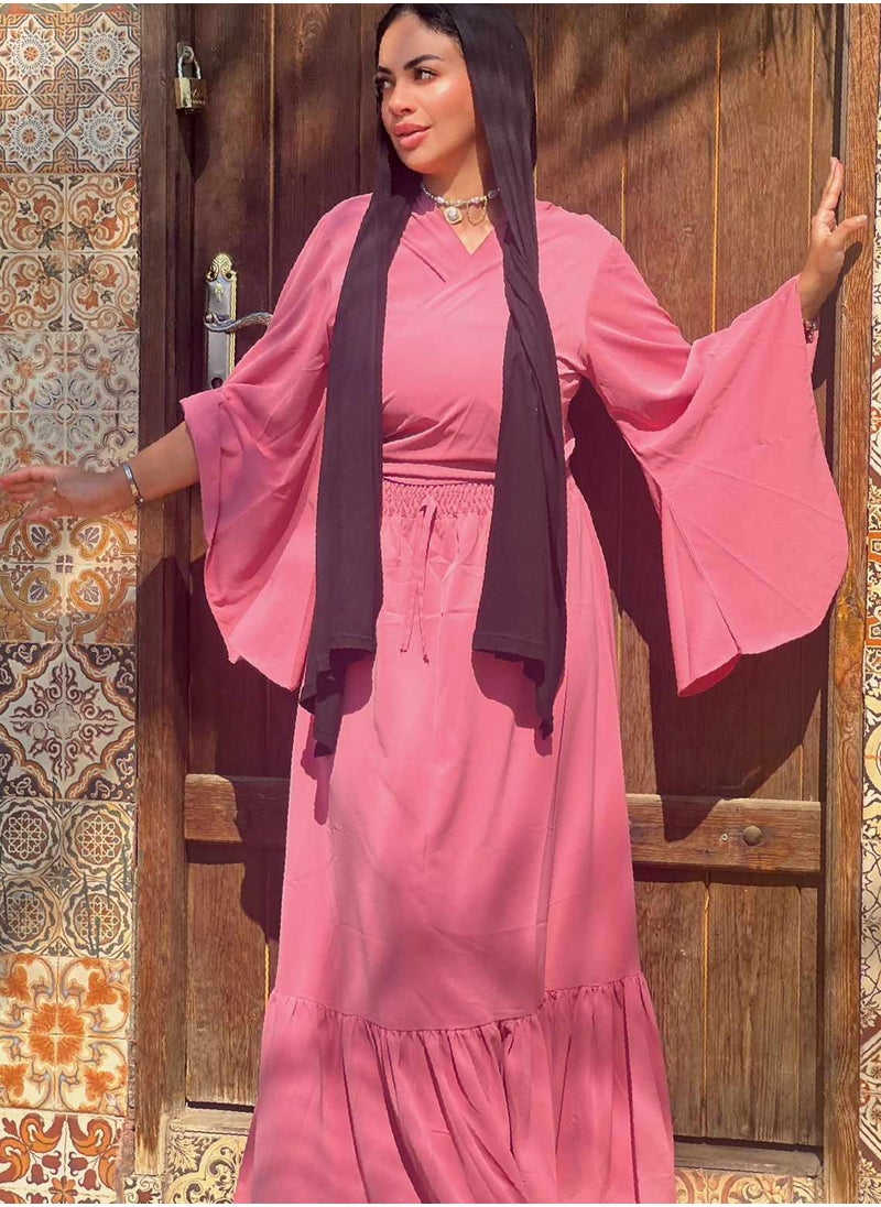 بيوريتوبيا طقم مكون من تنورة وبلوزة من قطعتين مصنوعين من قماش روزالين  - Image 1