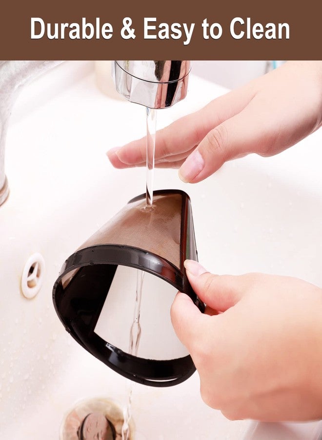 KEEPOW Reusable Cone Coffee Filters #4, 2-Pack 8-12 Cup Gold Permanent Coffee Filter Basket for Cuisinart/Ninja Dual Brew Pro CFP301/ Hamilton Beach, Size 04 Pour Over Coffee-maker Dripper Accessories - Image 5