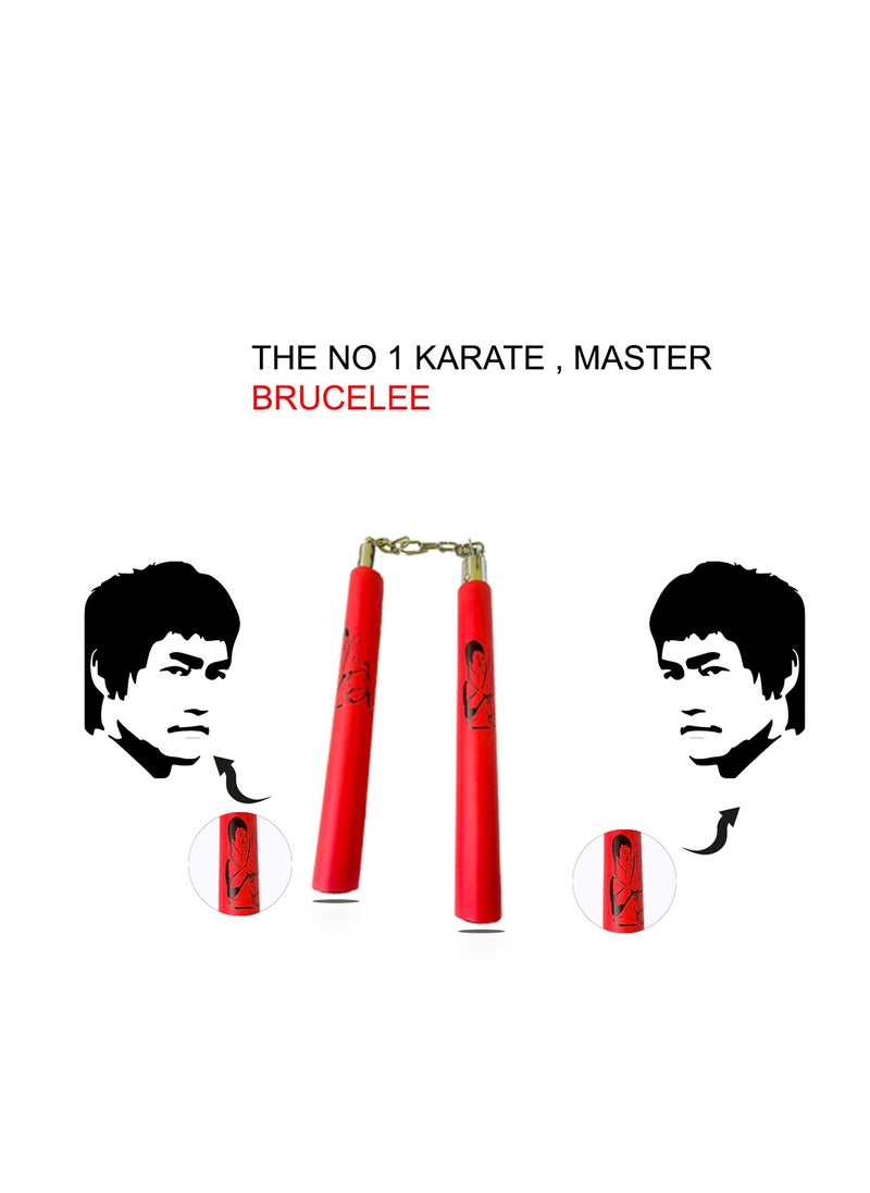 Generic - Safe Foam Rubber Training Nunchucks/Nunchakus with Steel Chain (Red), One Size for kids and adults Safe Foam Rubber Training Nunchucks/Nunchakus with Steel Chain (Red), One Size for kids and adults - Image 1