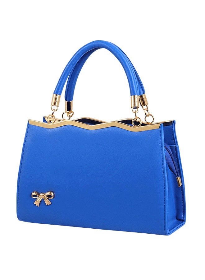 NIBEMINENT Bow Knot Faddish Sweet Shopper Bag Blue