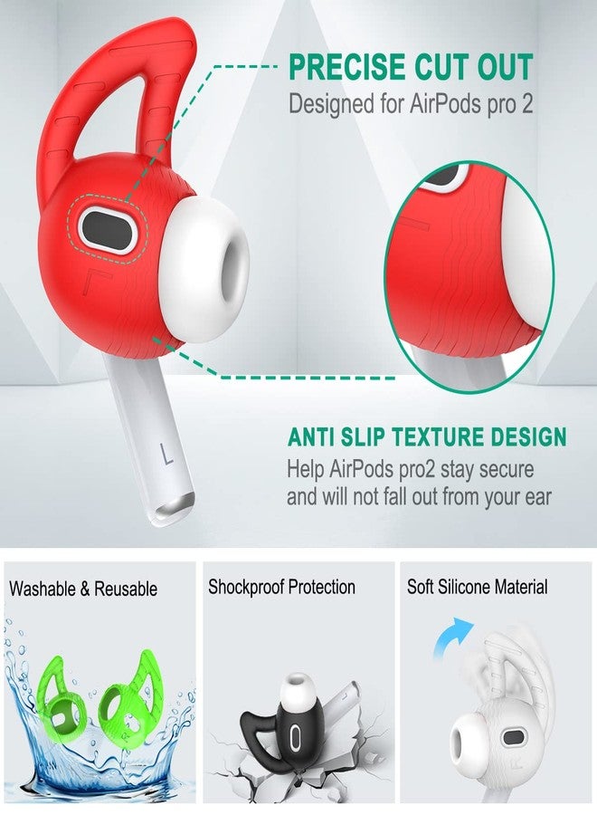 TOLUOHU [5 Pairs] Silicone Ear Hooks for AirPods Pro 2, Ear Hook Anti Slip AirPods Pro 2 Accessories Compatible with AirPods Pro 2nd Generation (2022) - NOT Fit in Case - Image 3