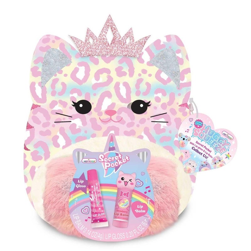 Hot Focus - Leopard Huggy Squeeze with Beauty Plush Toy - 550LP