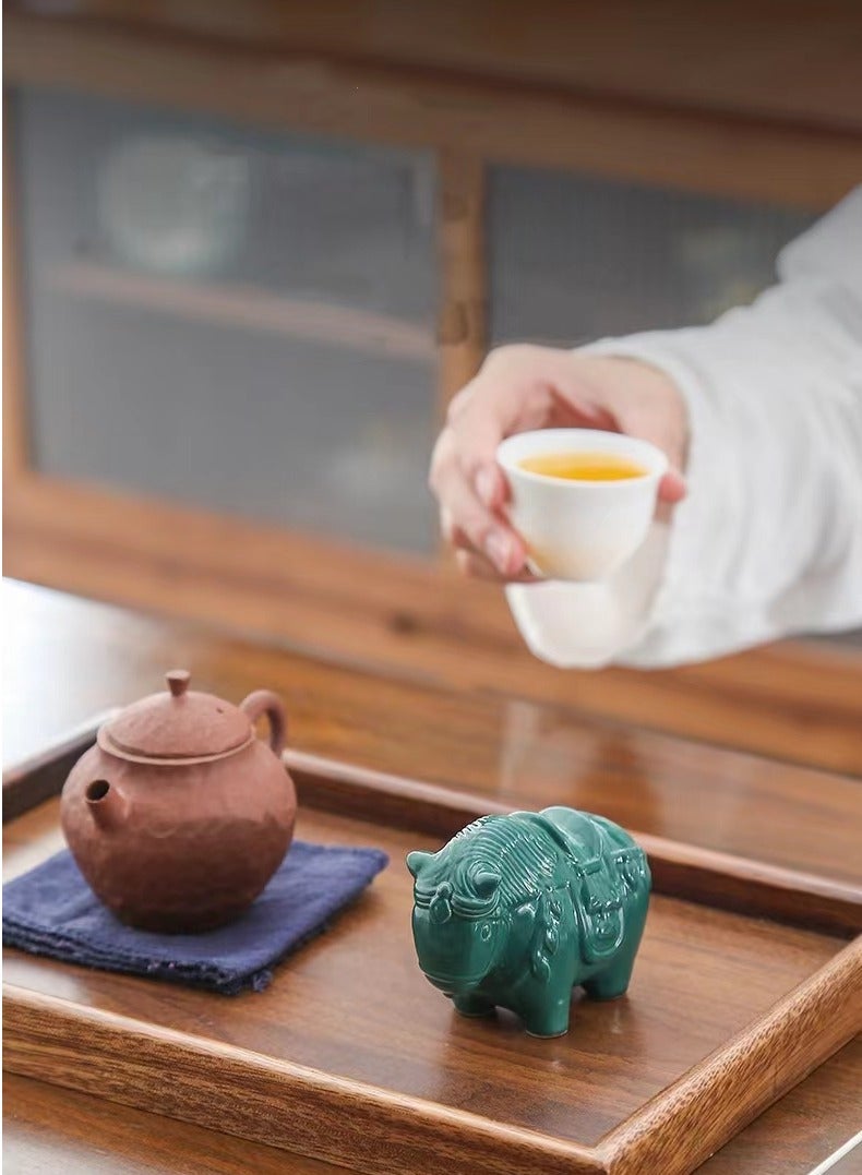 1pc Ornaments Tearoom Artware Horse Adornment Tearoom Decor Tea Pet Ornament Tea Pet Adornment Ceramic Decoration Horse Ornament Tea House Ornament Ceramic Tea Pet Tabletop Decoration（green）