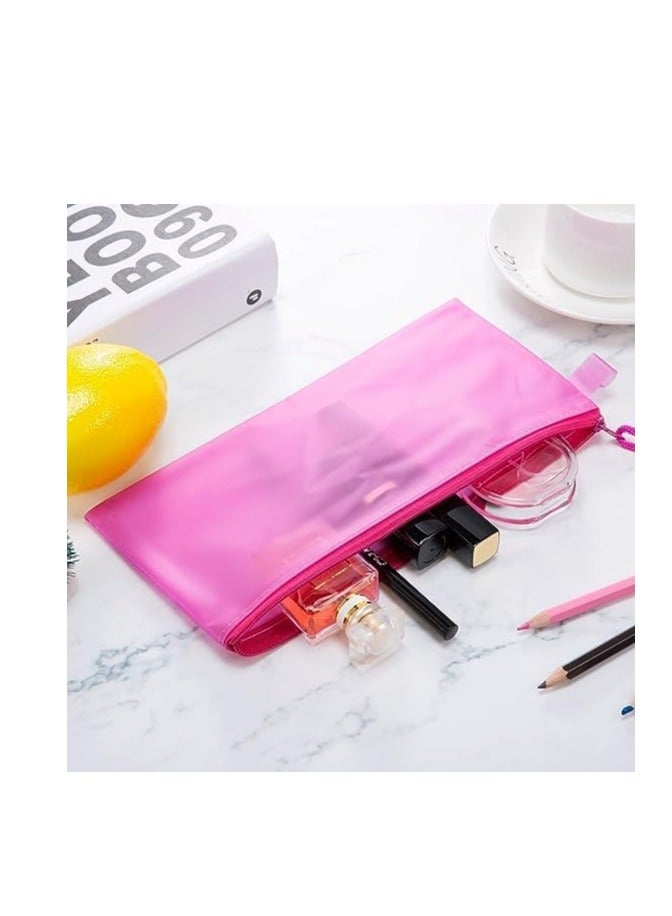 مقلمة شفافة مقاومة للماء بسحاب – شبك أبيض – مقاس A6 – S-1001 - Image 4