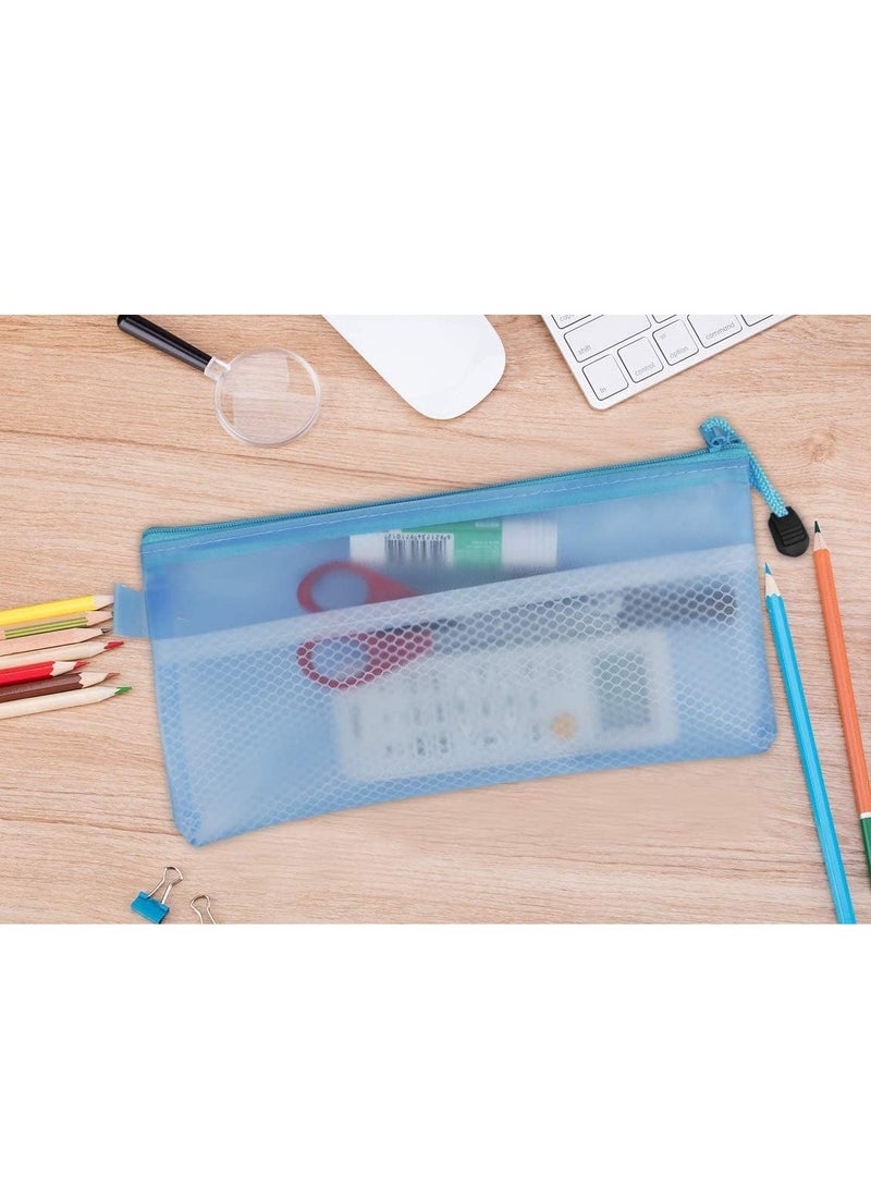 مقلمة شفافة مقاومة للماء بسحاب – شبك أبيض – مقاس A6 – S-1001 - Image 5