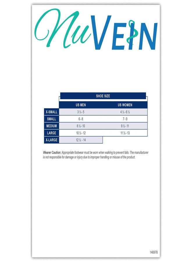 NuVein Compression Socks, 8-15 mmHg Support for Men, Padded Cushion Foot, Knee High, Closed Toe, White, Medium - Image 5