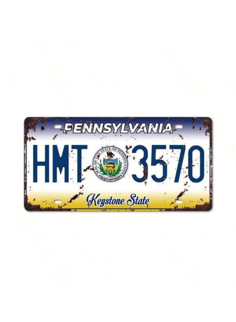Classic design car metal license plate for decoration - Image 1
