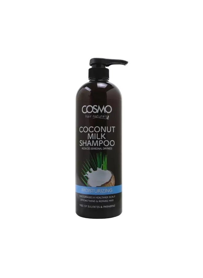 COSMO Cosmo Hair Naturals Coconut Milk Shampoo Reduces Seasonable Dryness Moisturizing- 1000ml  - Image 1