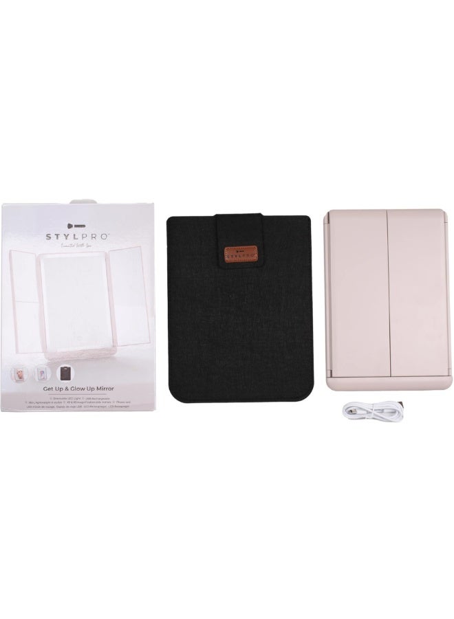StylPro Get Up and Glow Up Bi-Folding Mirror 1unit - Image 1