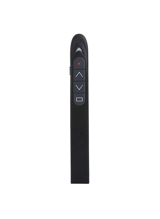 BURAQ - XM930 2.4GHz Wireless Laser PowerPoint Page Turning Pen Multimedia Wireless Presentation Projection Pen with USB Receiver, Support Low Battery Remind, Remote Control Distance: 100m(Black) - Image 1