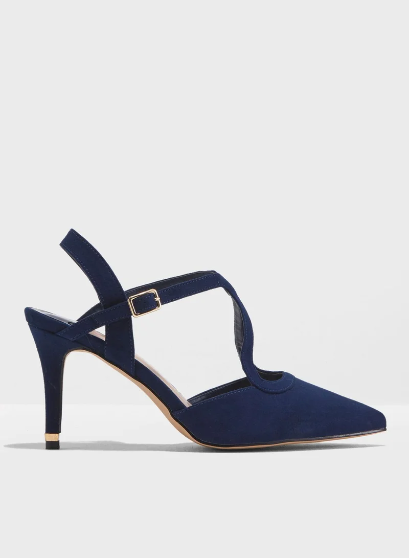 DOROTHY PERKINS Wide Fit Glow Strappy Court Shoes