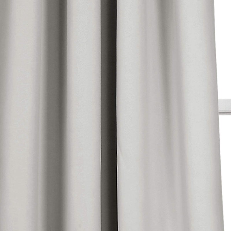 Lush Decor Insulated Grommet Blackout Window Curtain Panels  Pair  52"" W x 84"" L  Light Gray - Classic Modern Design - Chic Window Decor - Long Curtains For Living Room  Bedroom  Or Dining Room - Image 3