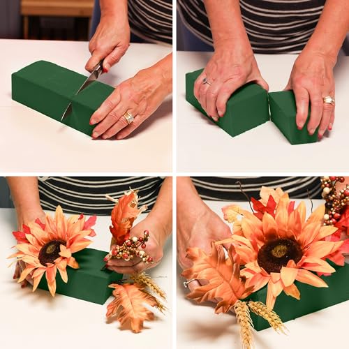 Mindful Design 6-Pack Floral Foam Blocks Dry & Wet for Fresh and Artificial Flowers, 7.8” L x 3.5” W x 2.4” H – Ideal for Weddings, Birthdays, Home, Office, and Garden Decor - Image 4