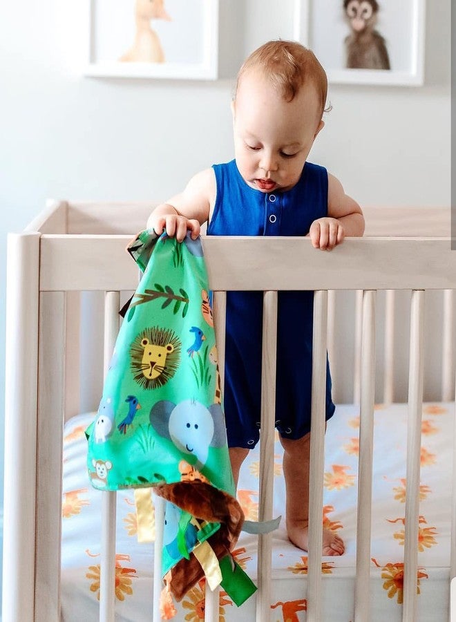 The Learning Lovey Tag Toy Baby Jungle Safari Zoo Animal Adventure Security Soother Comfort Toy: 18”X14” - Image 4